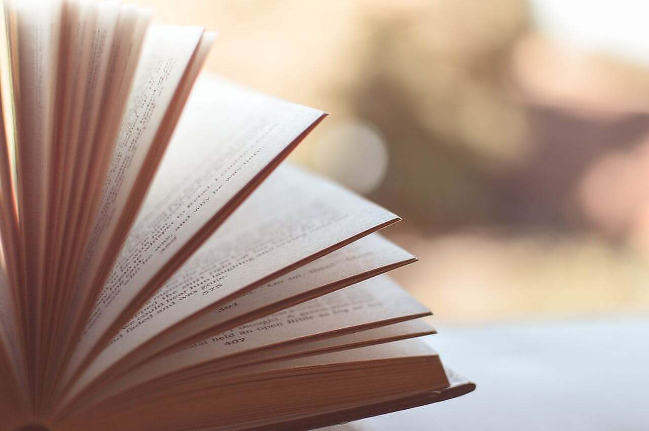 What Spirit Shows Us - Stories are powerful—not because they’re perfectly true, but because they hold significant meaning. Image of a book fanned open with a distorted background.