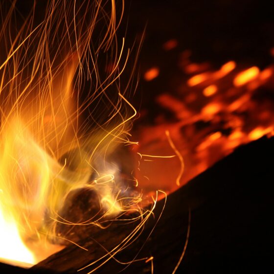 Image of fire burning brightly